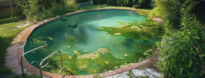 Piscine eau verte